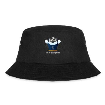 MEI Dirndl hod da Hund gfressn Bayrisch Dirndl hat - Bucket Hat - Schwarz - Vorne - Lela (165cm)