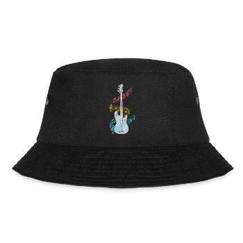 Bass Gitarre E-Gitarre - Bucket Hat - Schwarz - Vorne - Lela (165cm)