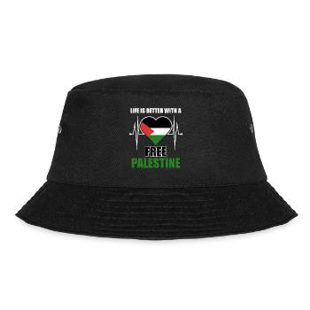 Palestine Flag Free Palestine - Bucket Hat - black - Front - Lela (165cm)