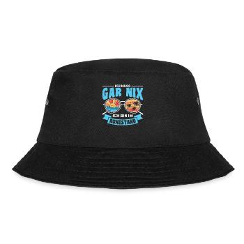 Ich muss Gar Nix ich bin im Ruhestand Rentner - Bucket Hat - Schwarz - Vorne - Lela (165cm)