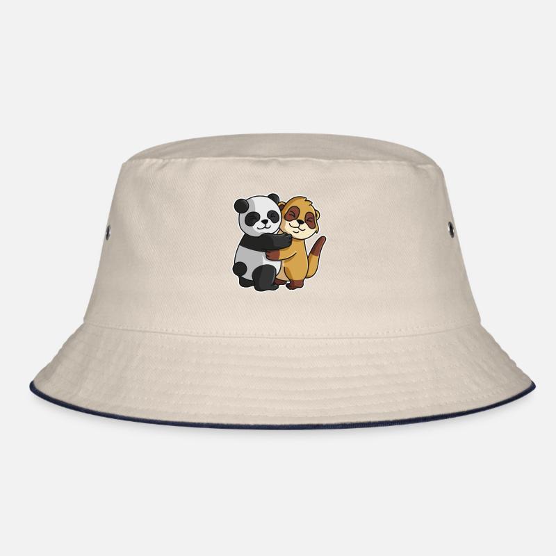 Panda avec suricate Amour mignon mignon animaux Bob