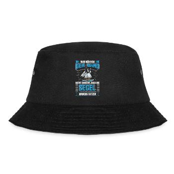 Segelboot Segel Segeln Segler - Bucket Hat - Schwarz - Vorne - Lela (165cm)