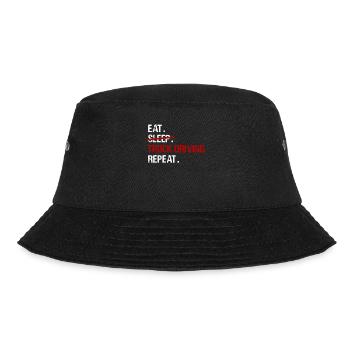 Eat Sleep Truck Driving Repeat Trucker Truck Driver - Bucket Hat - black - Front - Lela (165cm)