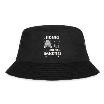 BIENENKORB HONIG AUS EIGENER IMKEREI - Bucket Hat - Schwarz - Vorne - Lela (165cm)