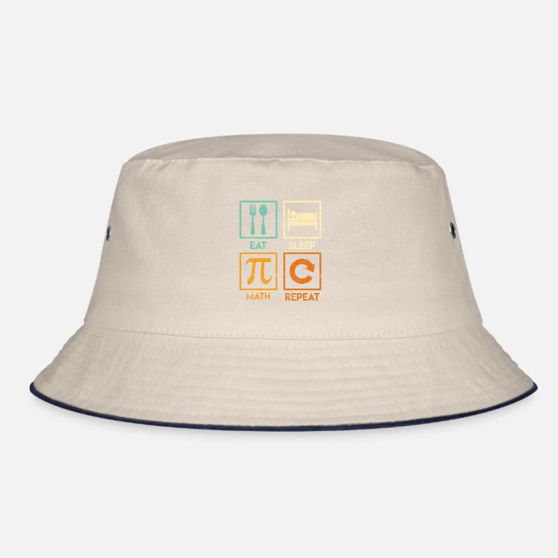 Mathematiker Spruch Eat Sleep Math Repeat Bucket Hat