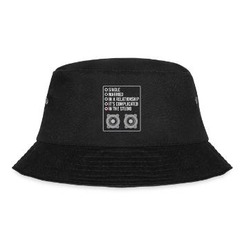 DJ Music Producer Sound Engineer Gift Idea - Bucket Hat - black - Front - Lela (165cm)