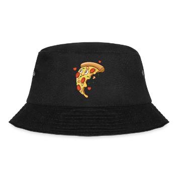 Happy Pizza - Bucket Hat - black - Front - Lela (165cm)