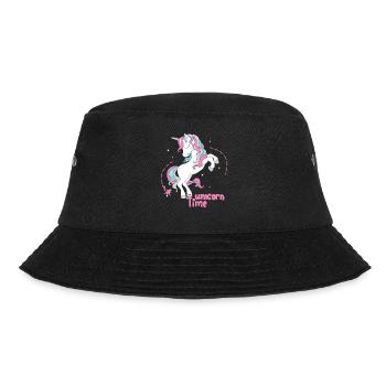 Zitate von Einhörnern Einhörnerzeit - Bucket Hat - Schwarz - Vorne - Lela (165cm)