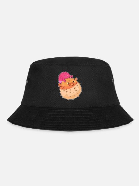 Kugelfisch - Bucket Hat - Schwarz