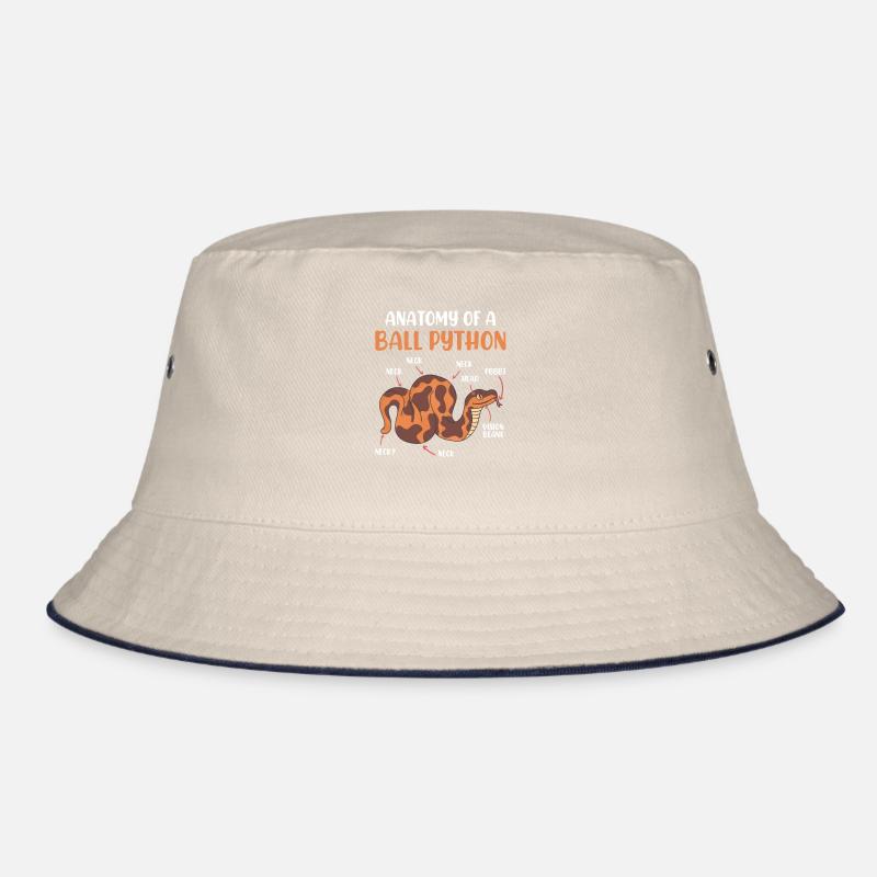 Snake Anotomy of a King Python Ball Python Bucket Hat