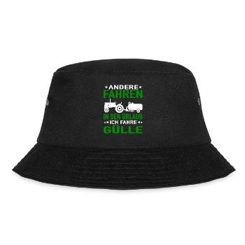 Landwirt Bauernhof Bauer Gülle fahren Güllewagen - Bucket Hat - Schwarz - Vorne - Lela (165cm)
