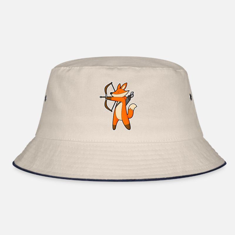 Fox as archer with bow & arrow Bucket Hat