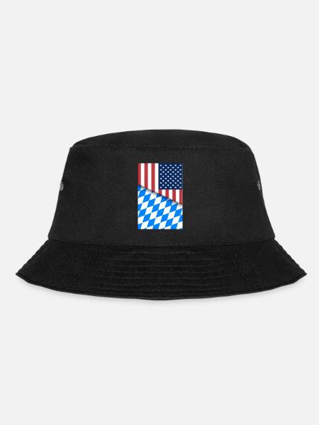 USA Bayern Bayerische Flagge Doppelbürger American - Bucket Hat - Schwarz