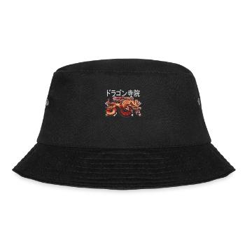 Japanischer Drache Tempel Japan Illustration - Bucket Hat - Schwarz - Vorne - Lela (165cm)