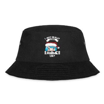 Anime Design Japanese Caricature Gift - Bucket Hat - black - Front - Lela (165cm)