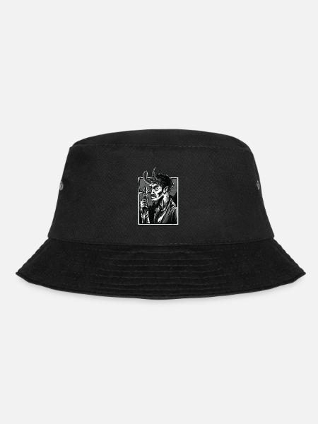 Occult Gothic Grunge Satan 666 Dark Art - Bucket Hat - black