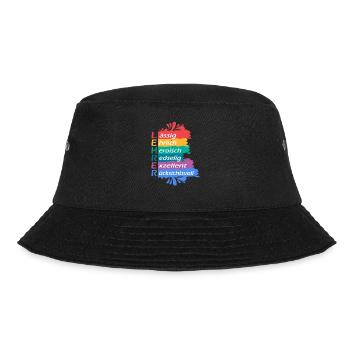Buntes Lehrer Spruch Schuldesign - Bucket Hat - Schwarz - Vorne - Lela (165cm)
