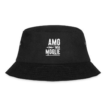 Amo mia moglie pesca - Bucket Hat - Schwarz - Vorne - Lela (165cm)