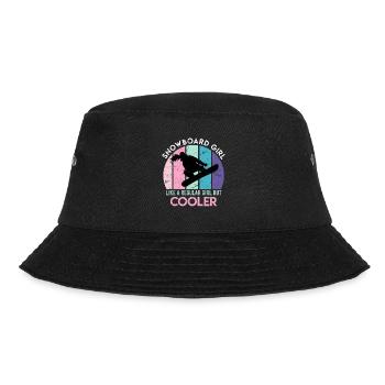 Snowboarder Snowboard Girl much cooler - Bucket Hat - black - Front - Lela (165cm)