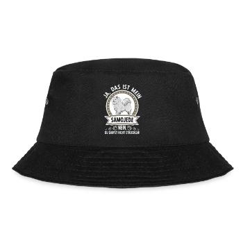 Samojede Besitzer Hund Nicht Streicheln - Bucket Hat - Schwarz - Vorne - Lela (165cm)
