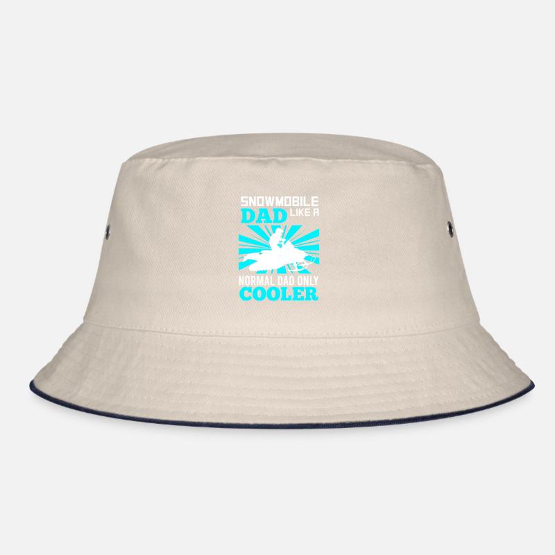 Cool Snowmobile Father Snowmobile Snowmobile Bucket Hat