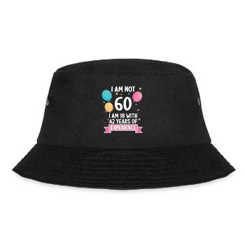 60 years old 60 years old 60 year old 60th birthday - Bucket Hat - black - Front - Lela (165cm)