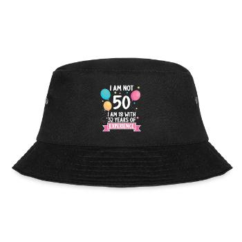50 years old 50 year old 50 year old 50th birthday - Bucket Hat - black - Front - Lela (165cm)