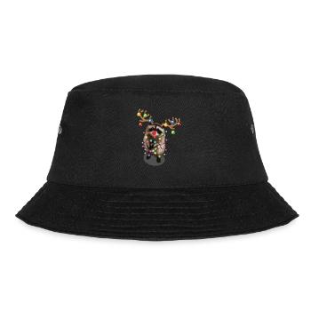 Weihnachtswaschbär - Süßes lustiges Weihnachtstier Geschenk - Bucket Hat - Schwarz - Vorne - Lela (165cm)