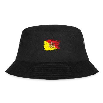 Italien Italia Sicilia Flagge Sizilien Palermo - Bucket Hat - Schwarz - Vorne - Lela (165cm)