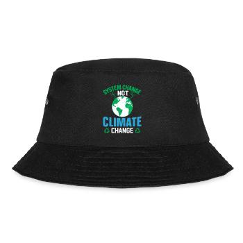 System Change not Climate Change - Klimawandel - Bucket Hat - black - Front - Lela (165cm)
