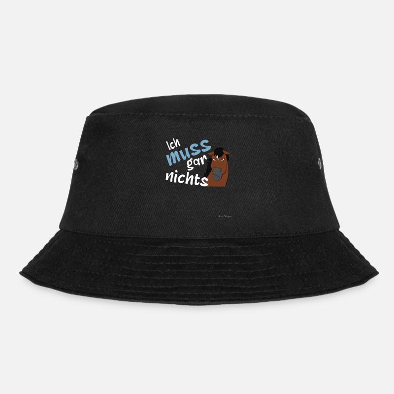 Pferd Araber muss gar nichts - Bucket Hat - Schwarz
