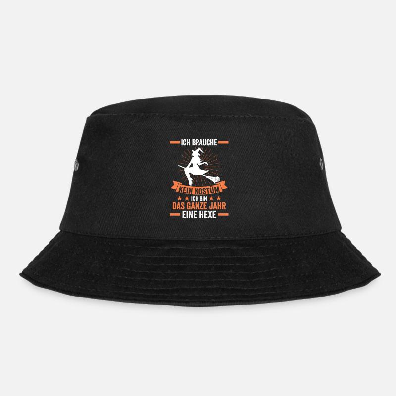 Halloween Hexen Kostüm - Bucket Hat - Schwarz