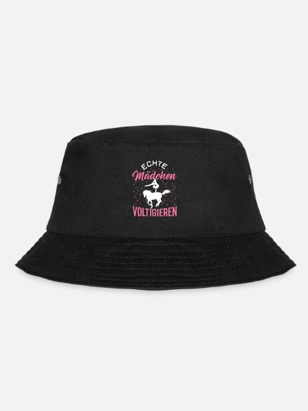 Echte Mädchen Voltigieren Reiter Pferdebesitzer St - Bucket Hat - Schwarz