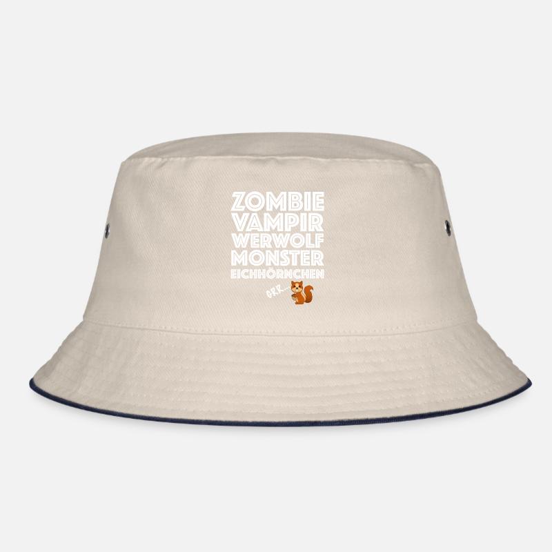 Eichhörnchen, Halloween Zombie Werwolf Monster Bucket Hat