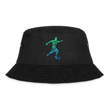 Fußball Fußballer Jungen Kinder - Bucket Hat - Schwarz - Vorne - Lela (165cm)