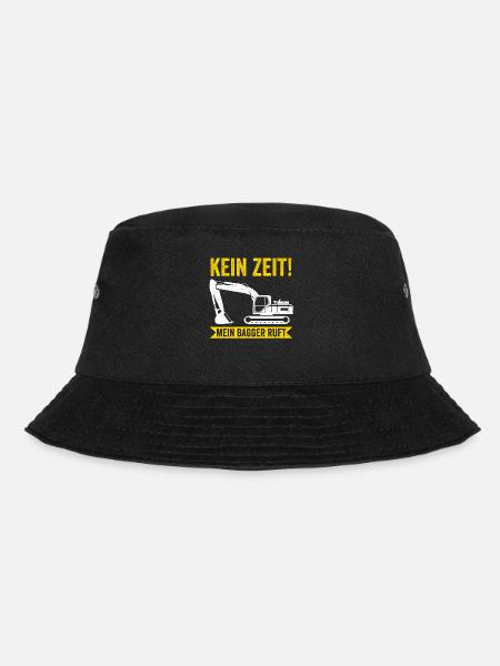 Bagger Bauarbeiter Baggerfahrer - Bucket Hat - Schwarz