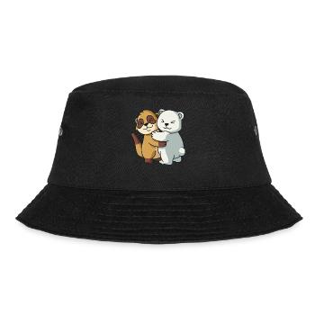Les suricates embrassent les ours polaires mignons - Bob - noir - Devant - Lela (165cm)