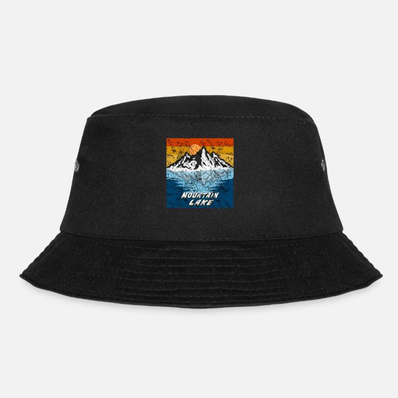 BERG SEE MOUNTAIN LAKE GRUNGE - Bucket Hat - Schwarz