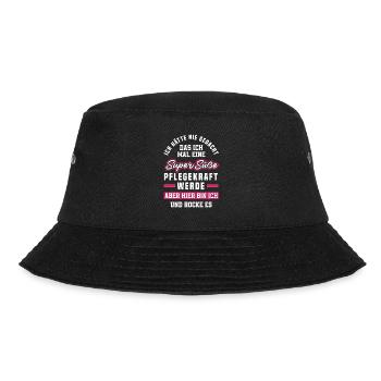 Pflegekraft - Bucket Hat - Schwarz - Vorne - Lela (165cm)