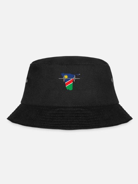 Namibia Herzschlag Flagge Vintage Namibia - Bucket Hat - Schwarz