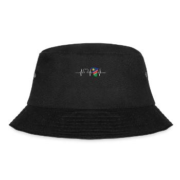 Namibia Herzschlag Flagge Vintage Namibia - Bucket Hat - Schwarz - Vorne - Lela (165cm)