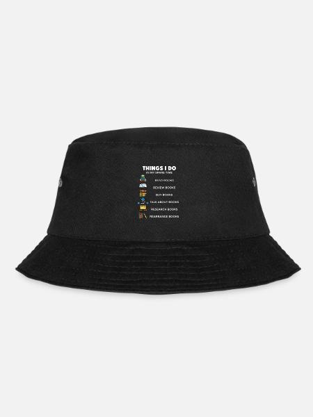Bücher Lesen Buch Bücherwürm Leseratte - Bucket Hat - Schwarz