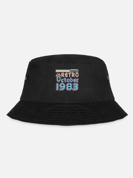 1983 Im Oktober Retro Geschenk - Bucket Hat - Schwarz