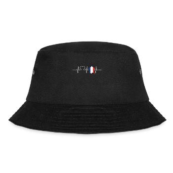 France Battements de coeur Drapeau Vintage France - Bob - noir - Devant - Lela (165cm)