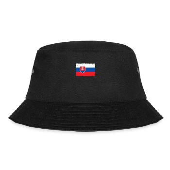 Slowakei Herzschlag Flagge Vintage Slowakei - Bucket Hat - Schwarz - Vorne - Lela (165cm)