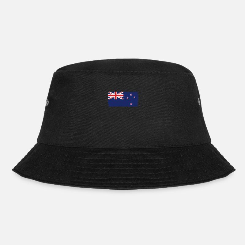 Neuseeland Herzschlag Flagge Vintage Neuseeland - Bucket Hat - Schwarz