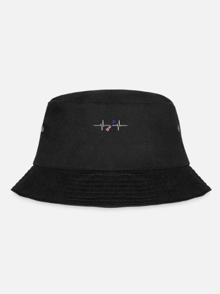 Neuseeland Herzschlag Flagge Vintage Neuseeland - Bucket Hat - Schwarz