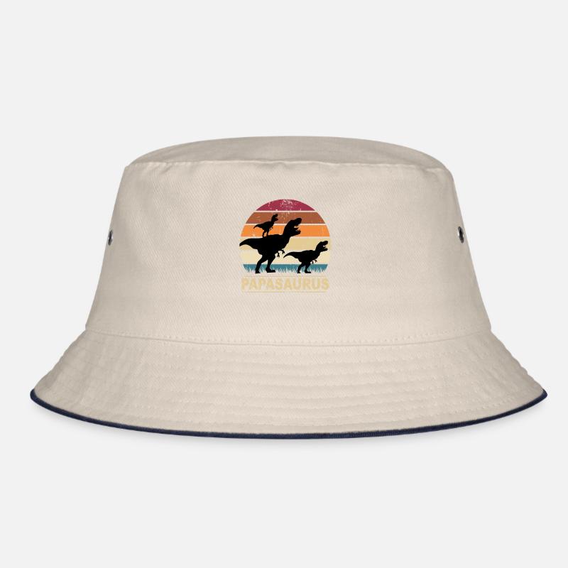 Papa Saurus Dino Twins Papasaurus Dinosaur Bucket Hat