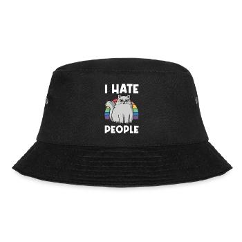 I Hat People Rainbow I Hate People Hate valentine - Bucket Hat - Schwarz - Vorne - Lela (165cm)