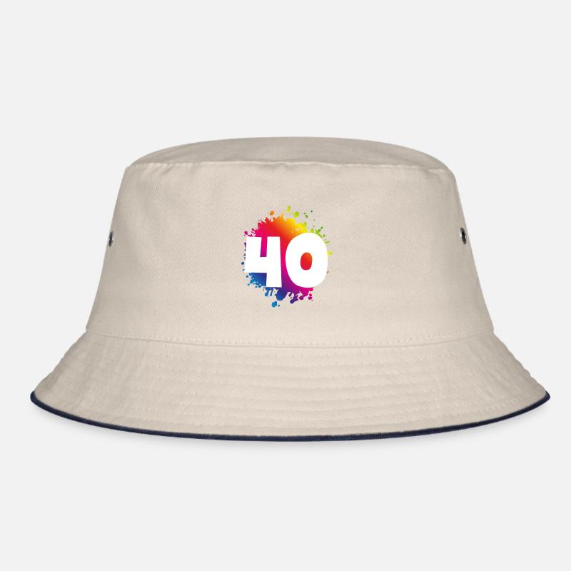 40 Zahl Klecks Bucket Hat